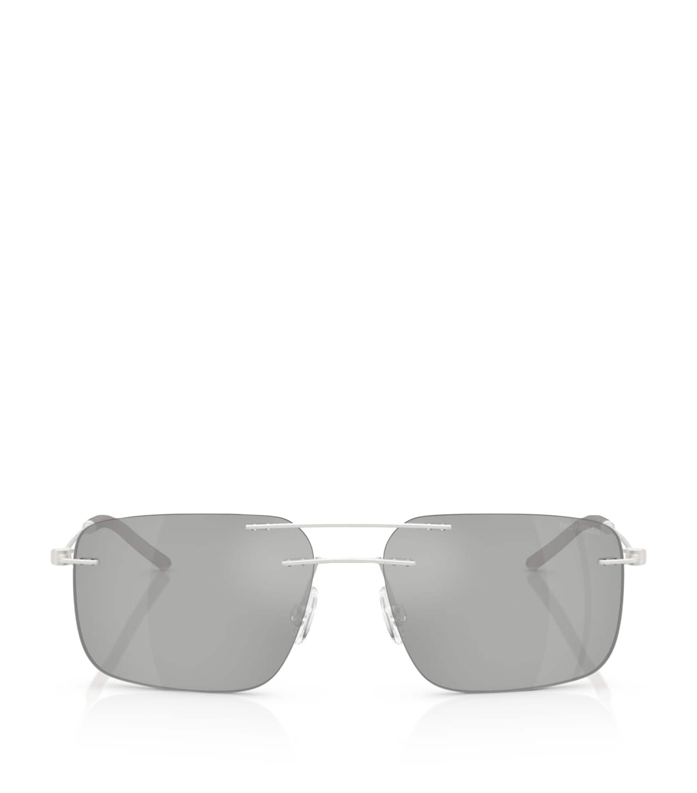 Moncler Silver Steel Doppler ME4003 Sunglasses