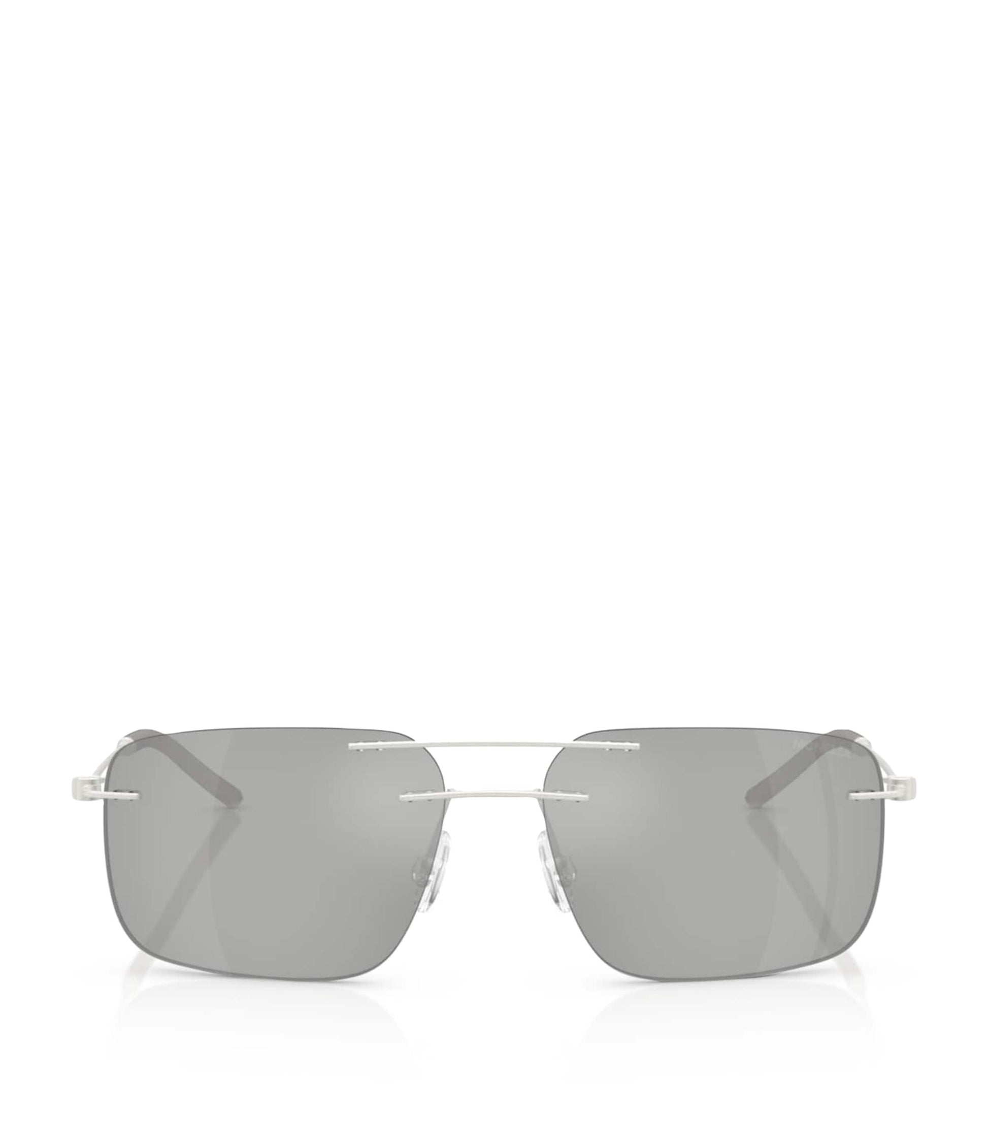 Moncler Silver Steel Doppler ME4003 Sunglasses