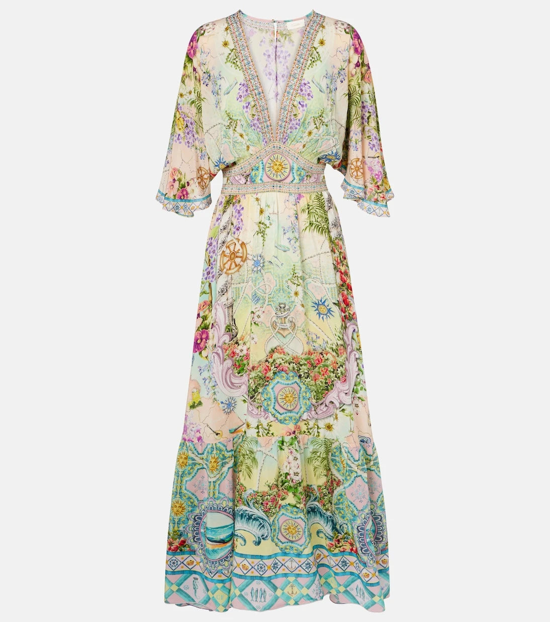 Camilla - Embellished silk maxi dress