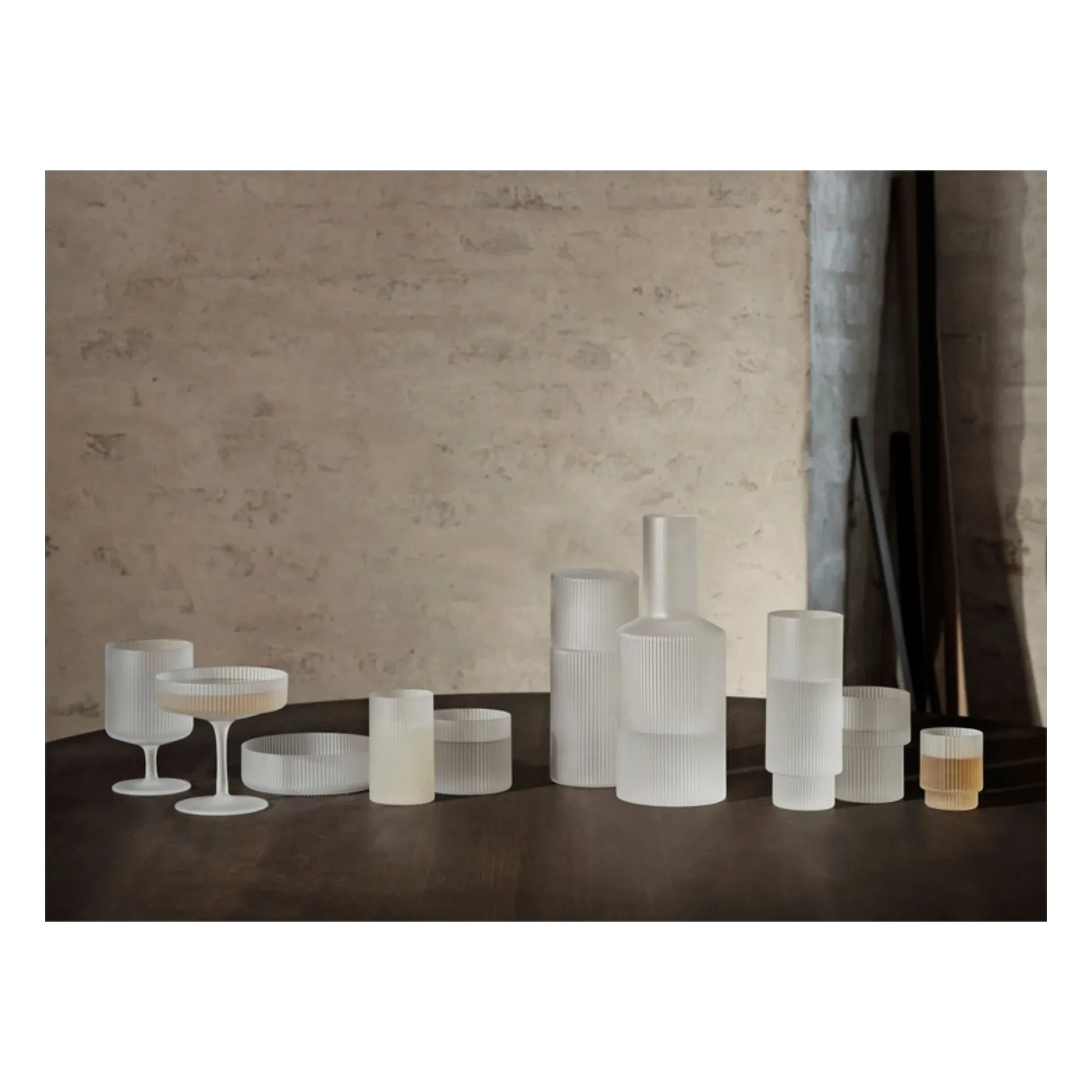 Ferm Living - Ripple decanter | White