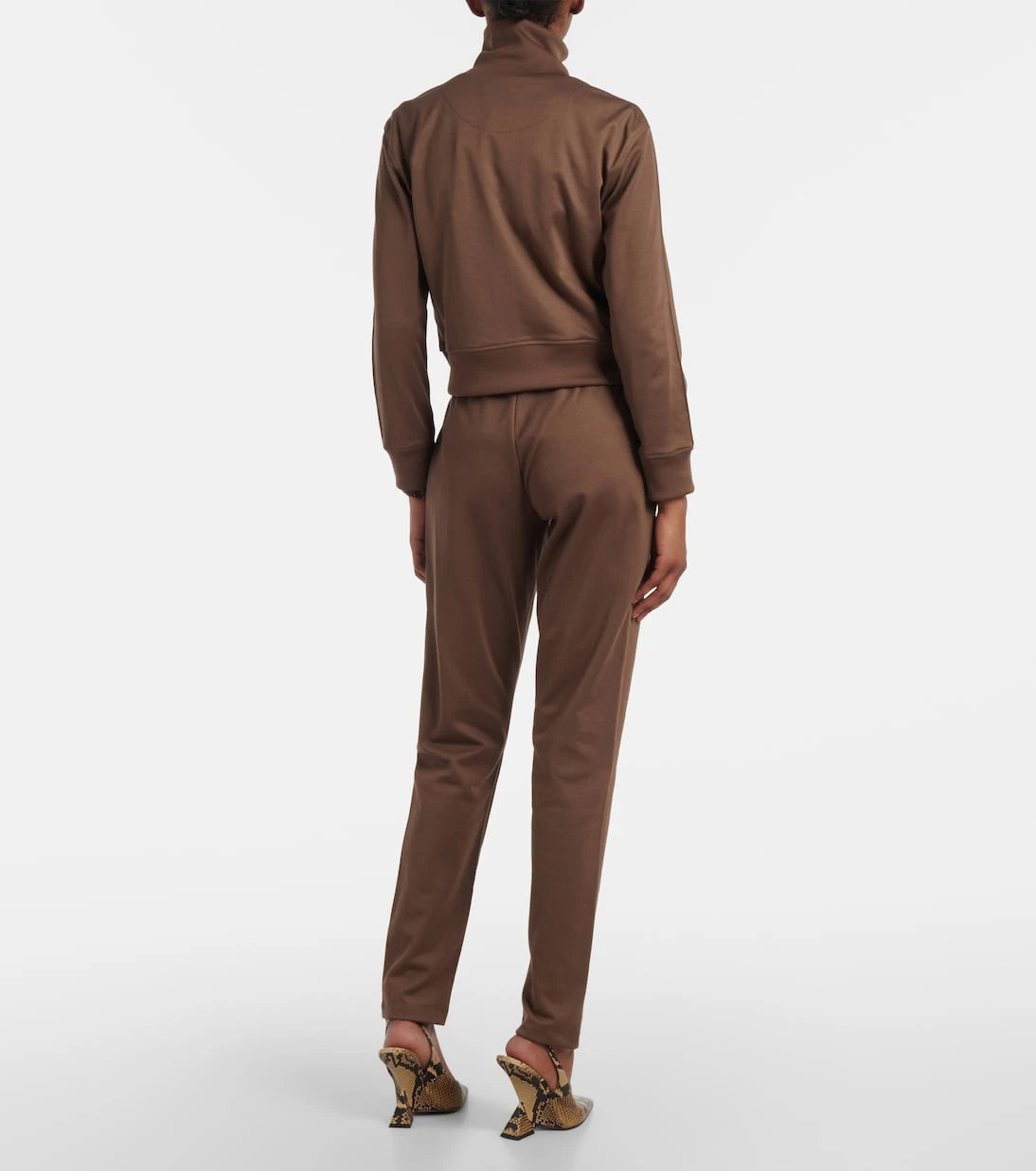 The Attico - Zip-up cotton-blend fleece sweatshirt