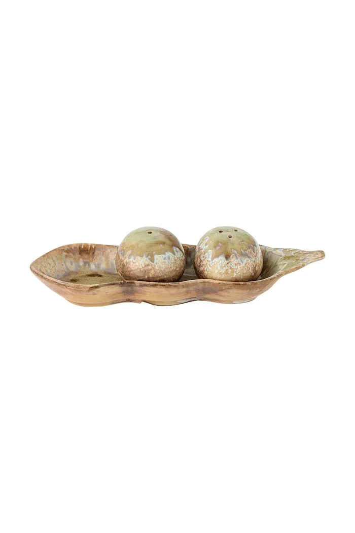 Bloomingville Taş Seramik Tuzluk ve Biberlik 26 x 8 x 6 cm