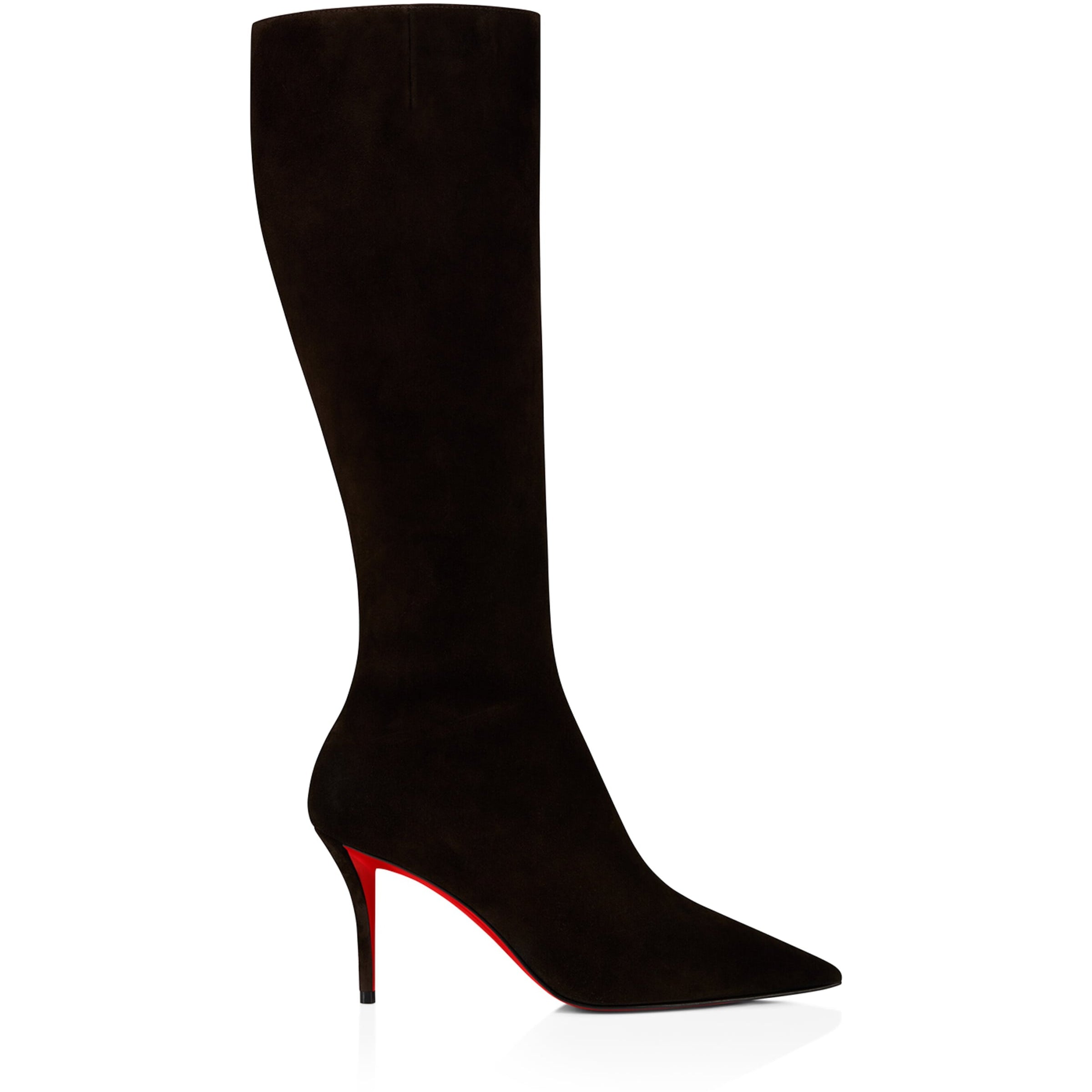 Christian Louboutin Brown Miss Z Botta Suede Knee-High Boots 80