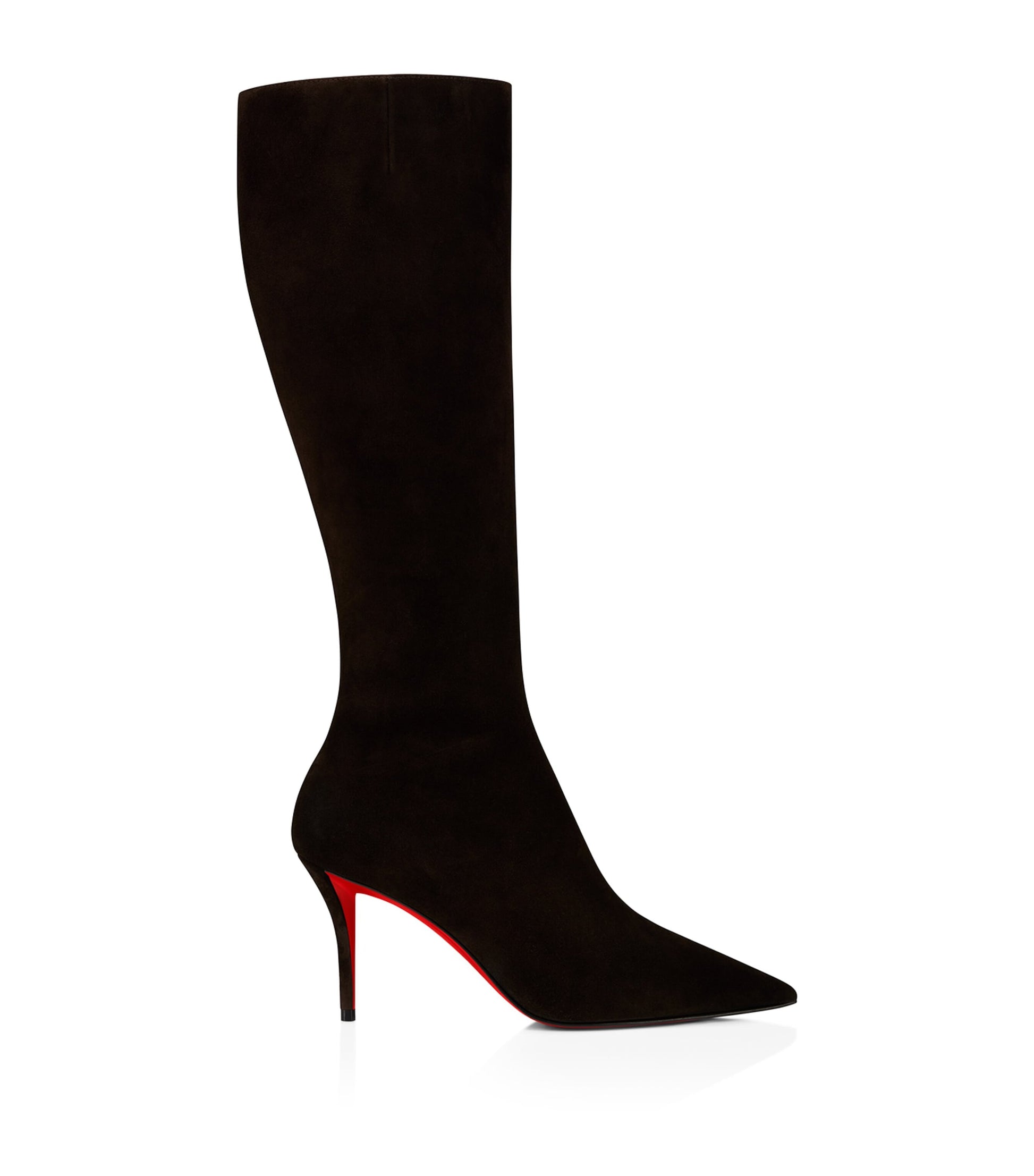 Christian Louboutin Brown Miss Z Botta Suede Knee-High Boots 80