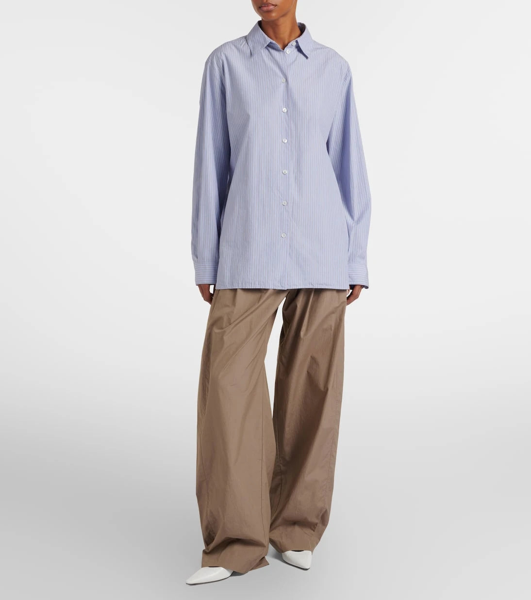 The Row - Striped cotton shirt