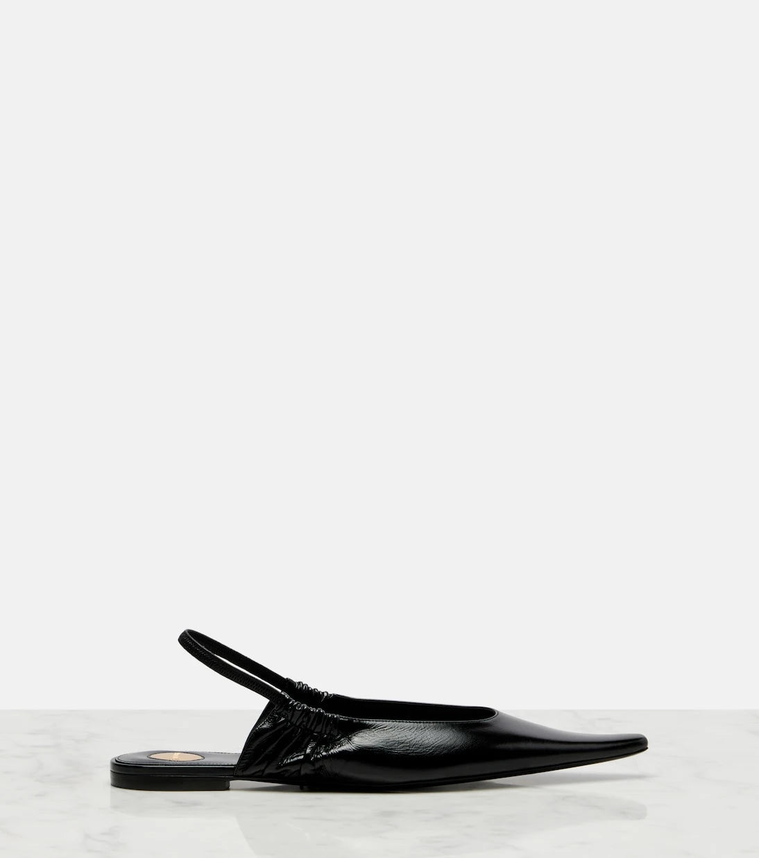 Saint Laurent - Leather slingback flats