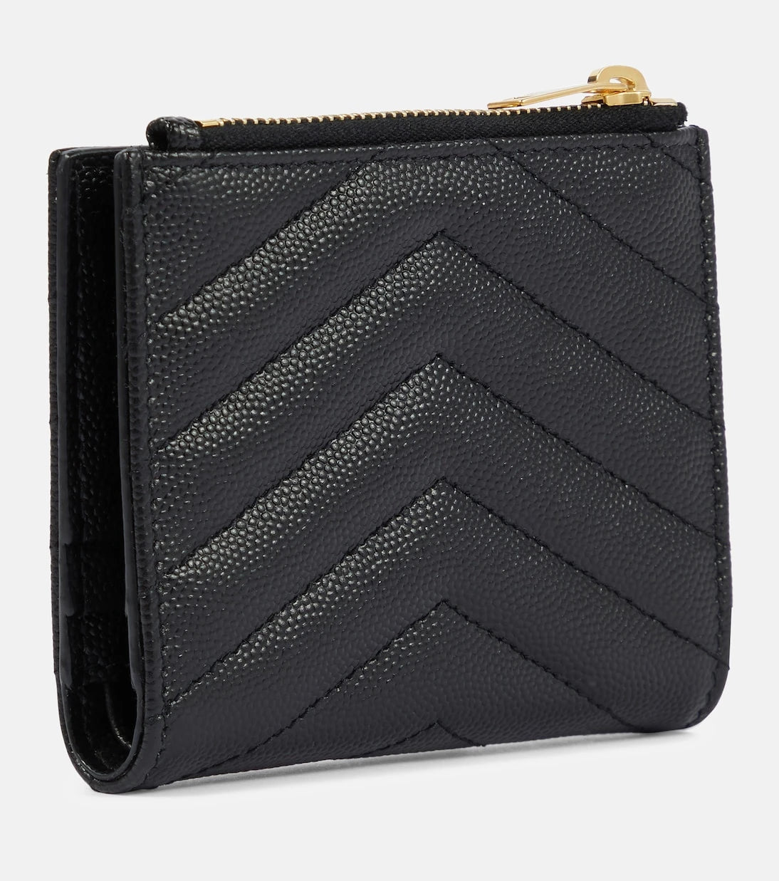 Saint Laurent - Monogram zipped leather wallet