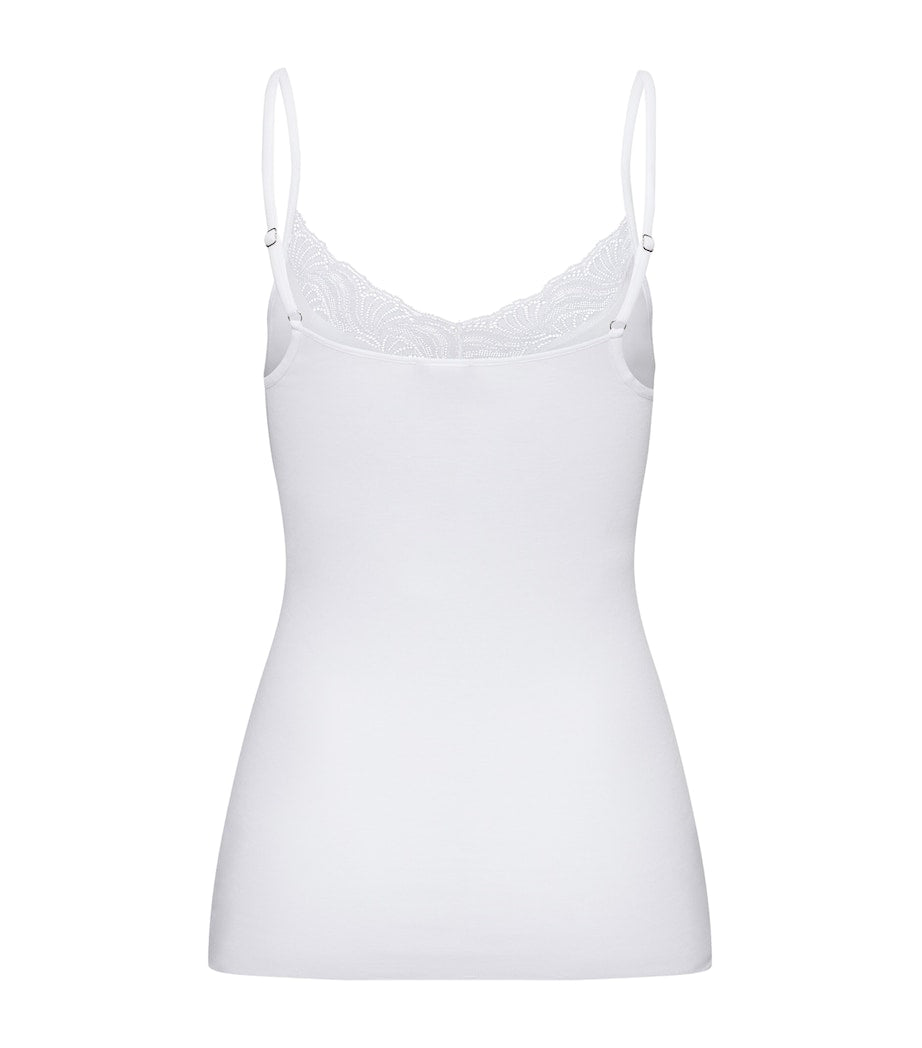 Hanro White Cotton Delight Tank Top