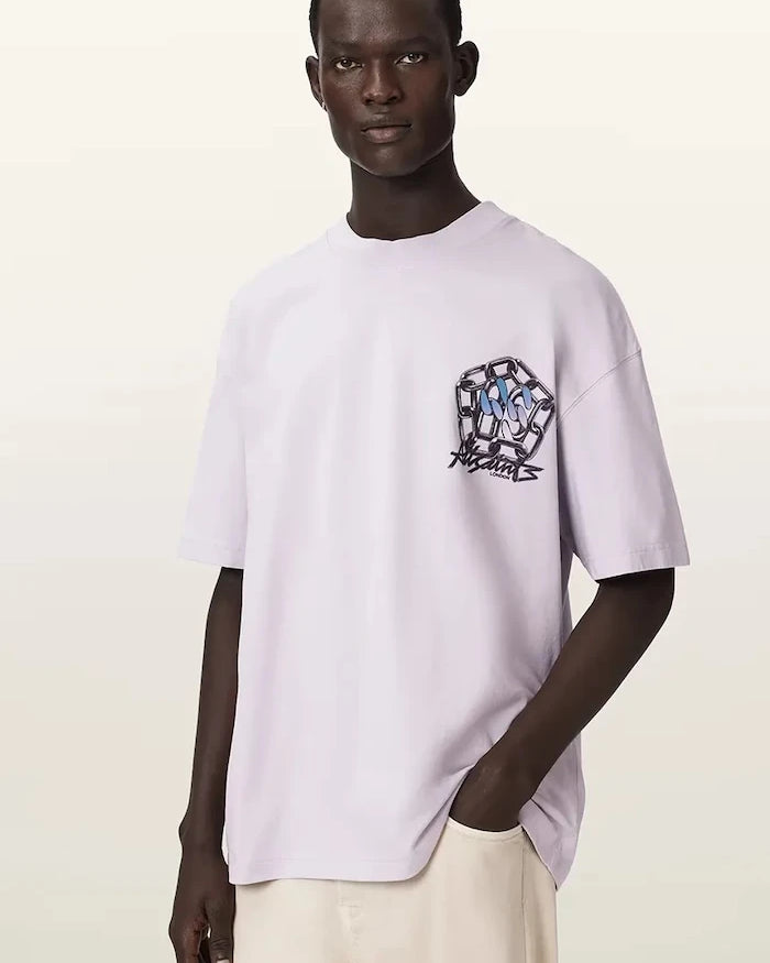 AllSaints keten eklemeli basic erkek tişört AFFIX