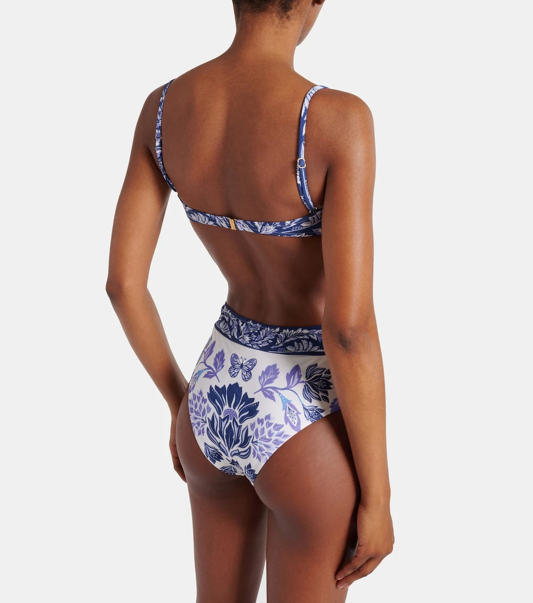 Farm Rio - Bow-detail floral bikini top