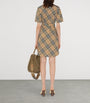 Burberry Beige Cotton Check Mini Shirt Dress