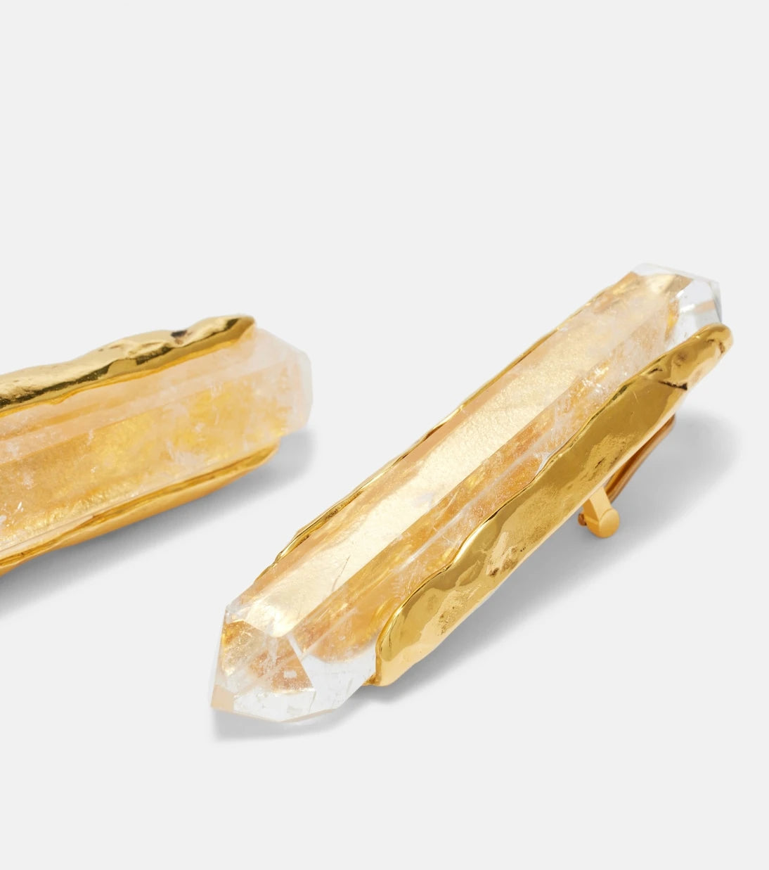 Saint Laurent - Obelisk embellished clip-on earrings