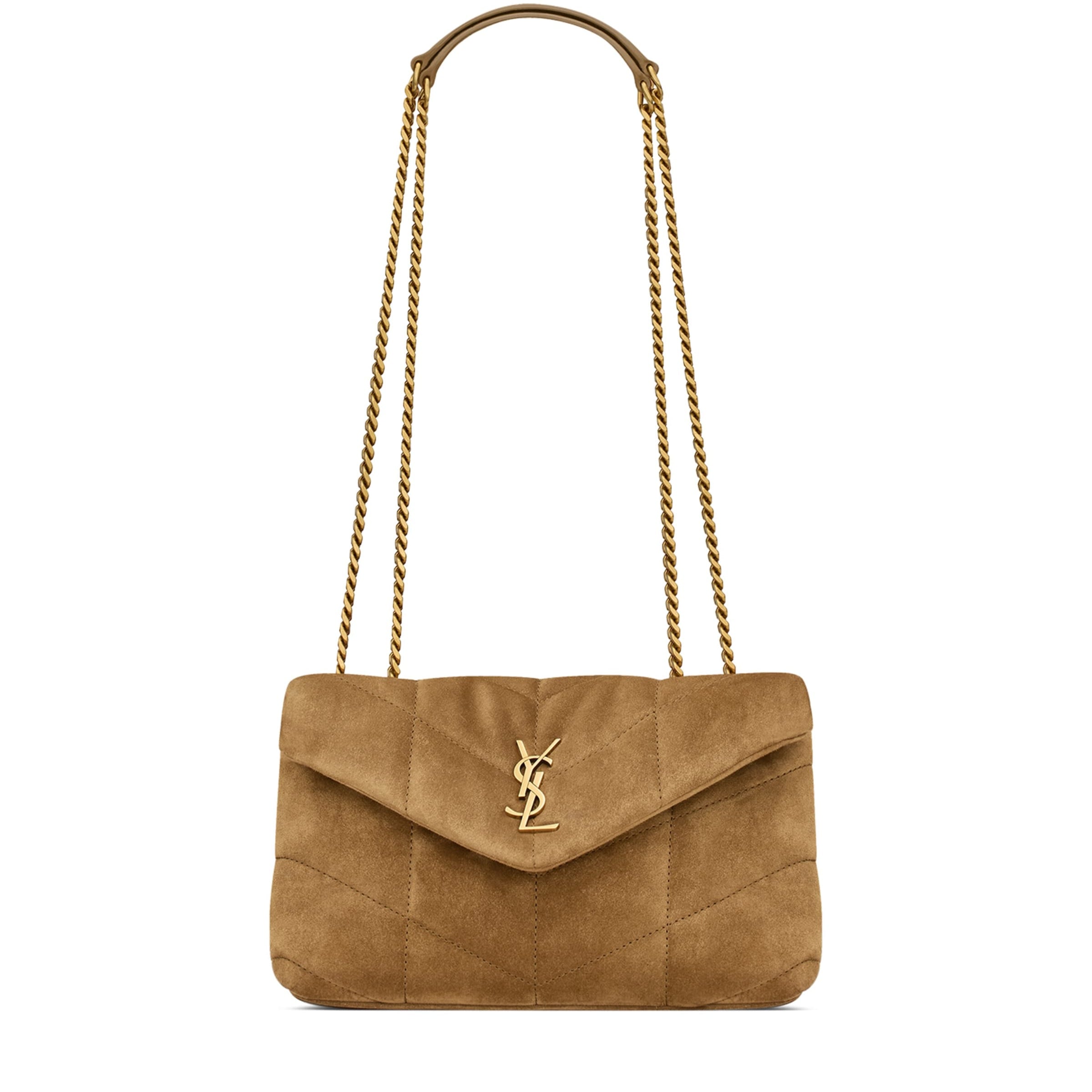 Saint Laurent Green Toy Suede Puffer Shoulder Bag