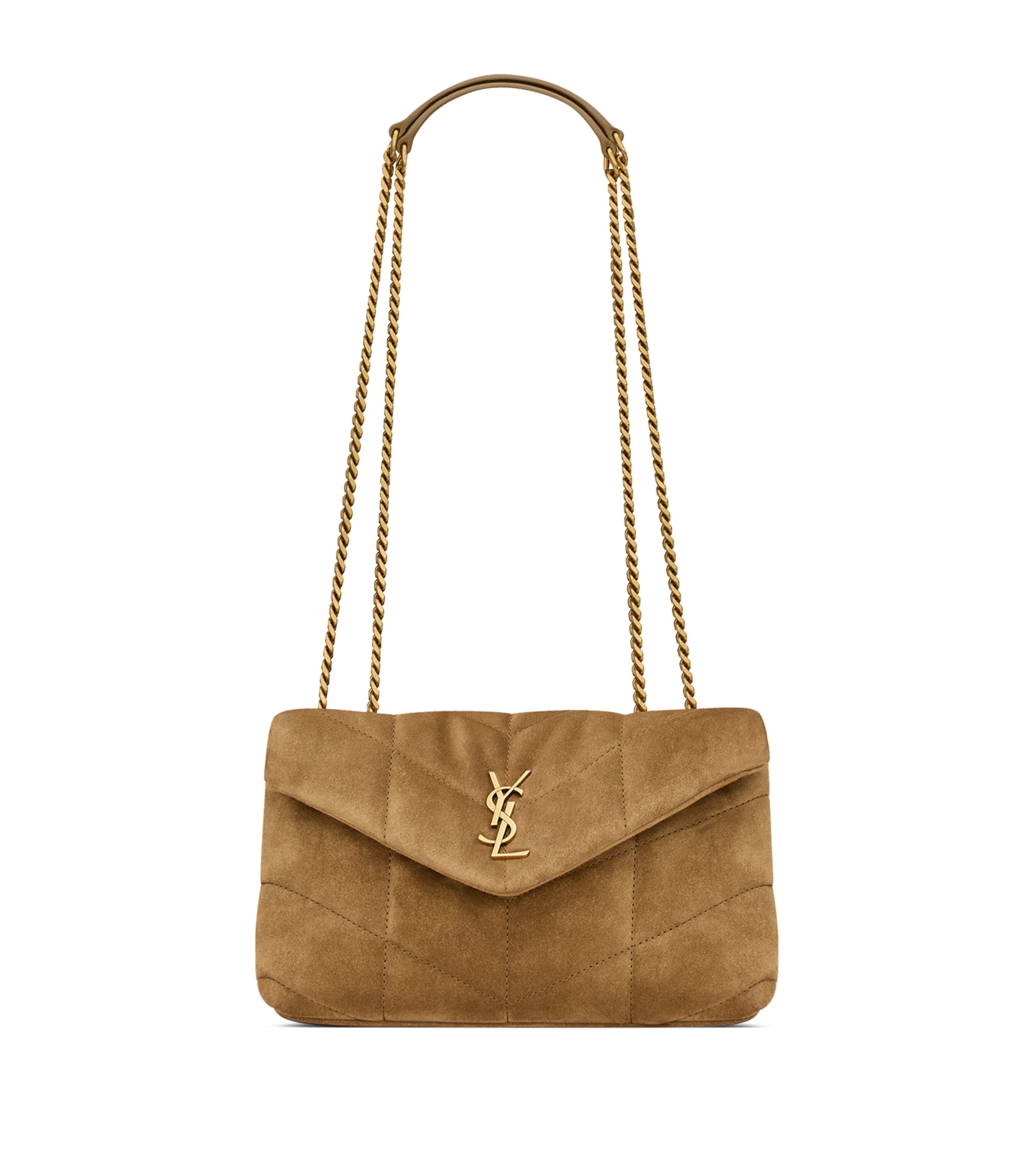 Saint Laurent Green Toy Suede Puffer Shoulder Bag
