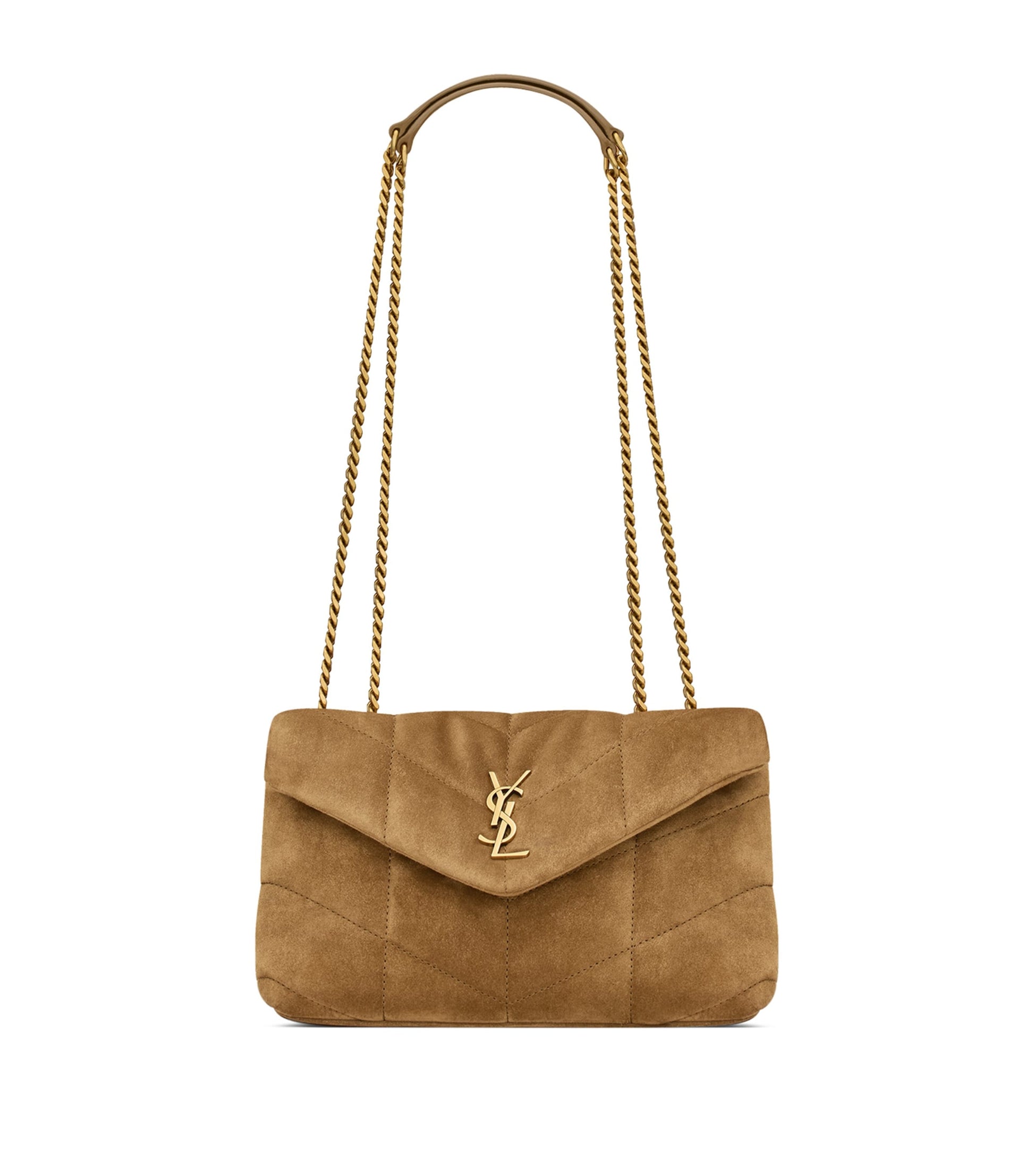 Saint Laurent Green Toy Suede Puffer Shoulder Bag