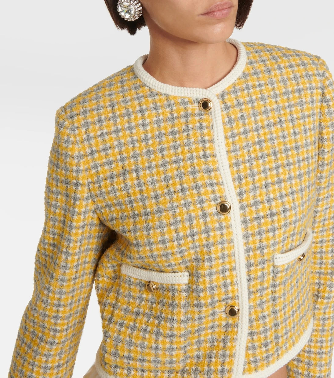 Miu Miu - Single-breasted bouclé jacket