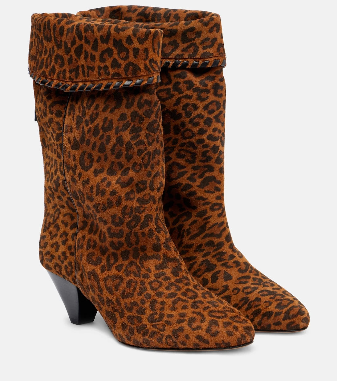 Isabel Marant - Dalby 55 leopard-print suede ankle boots
