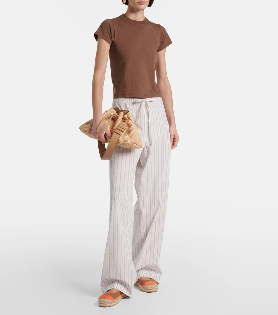 Jimmy Choo - Aciel leather-trimmed canvas espadrilles