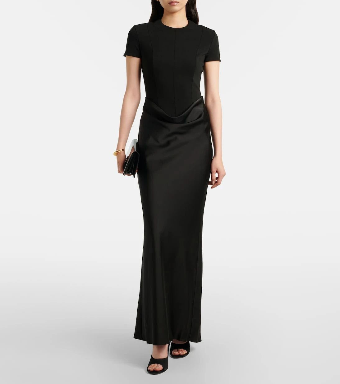 Rotate - Draped satin gown