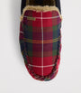 Suede Tartan Monty Slippers