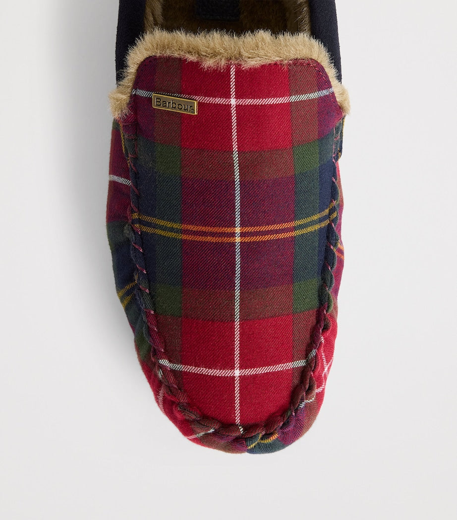 Suede Tartan Monty Slippers