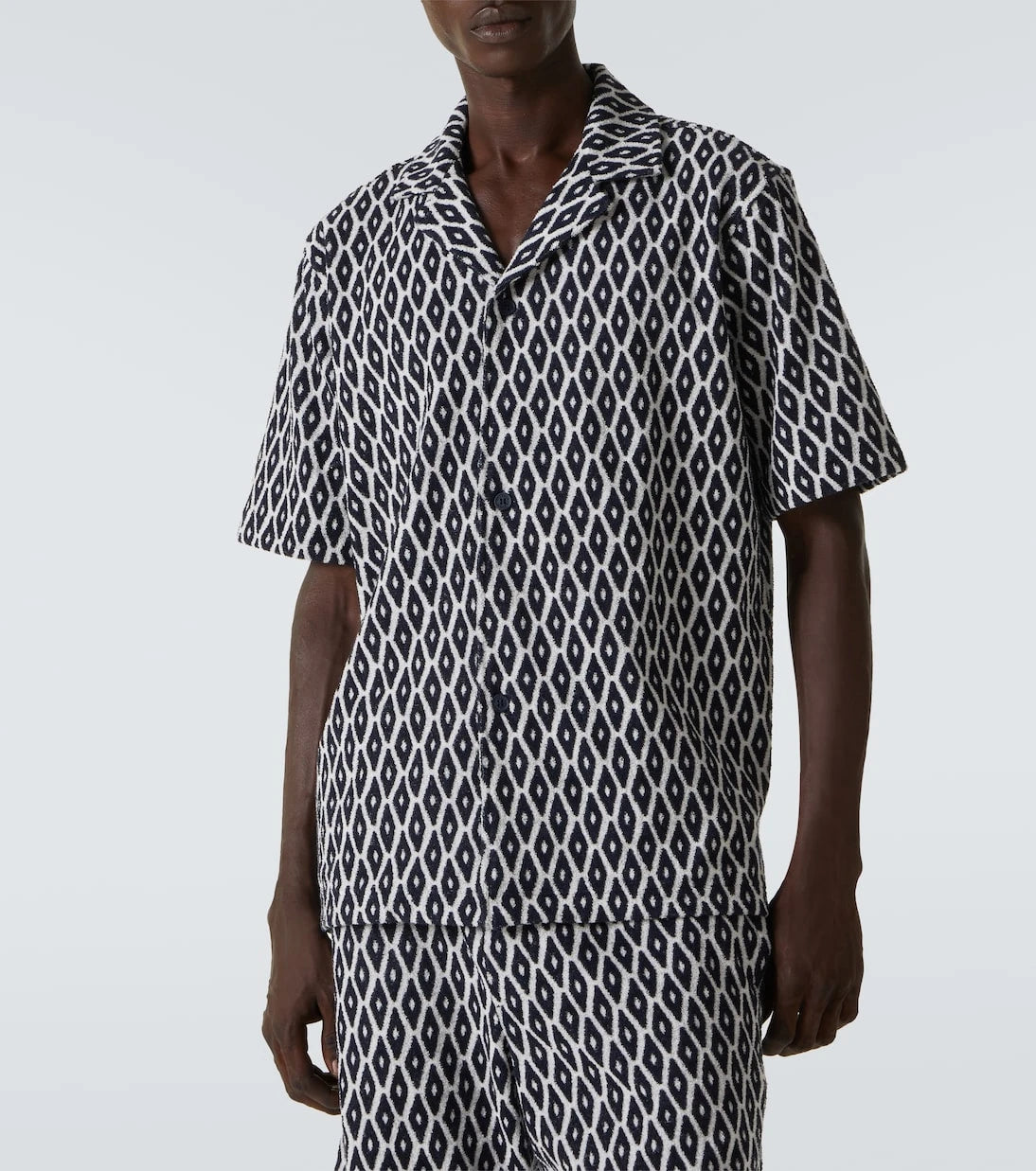 Orlebar Brown - Printed cotton-blend terry shirt
