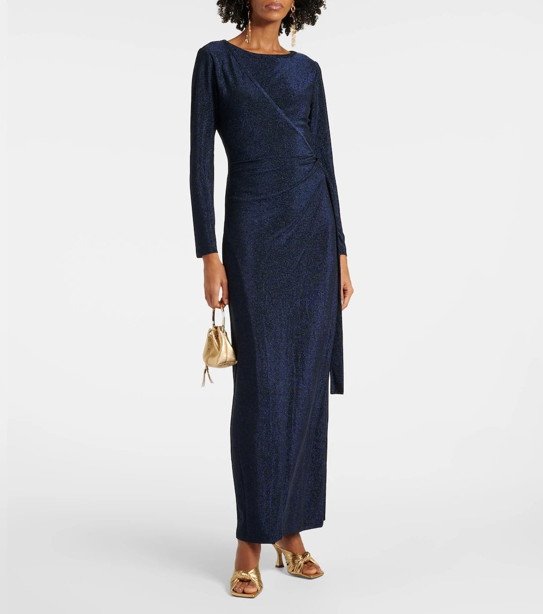 Diane von Furstenberg - Simona lamé wrap dress