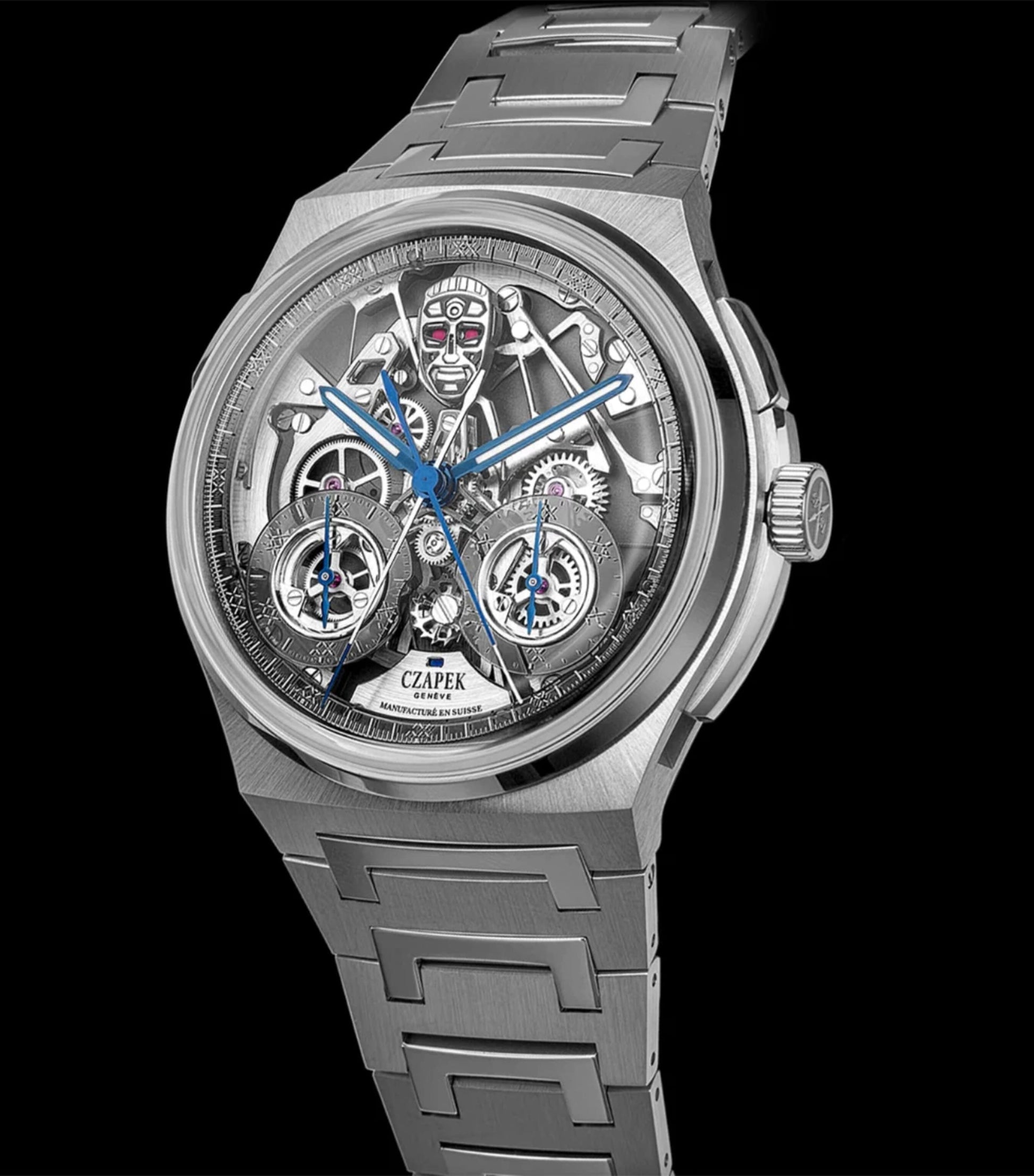 Czapek Stainless Steel Antarctique Rattrapante R.U.R Watch 42.5mm