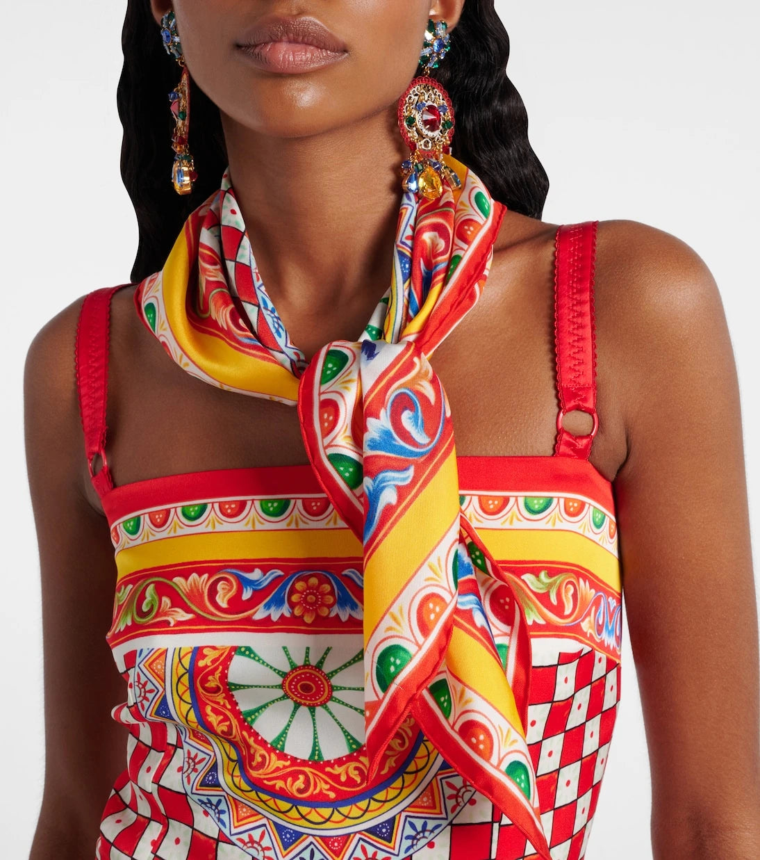 Dolce&Gabbana - Printed silk twill scarf