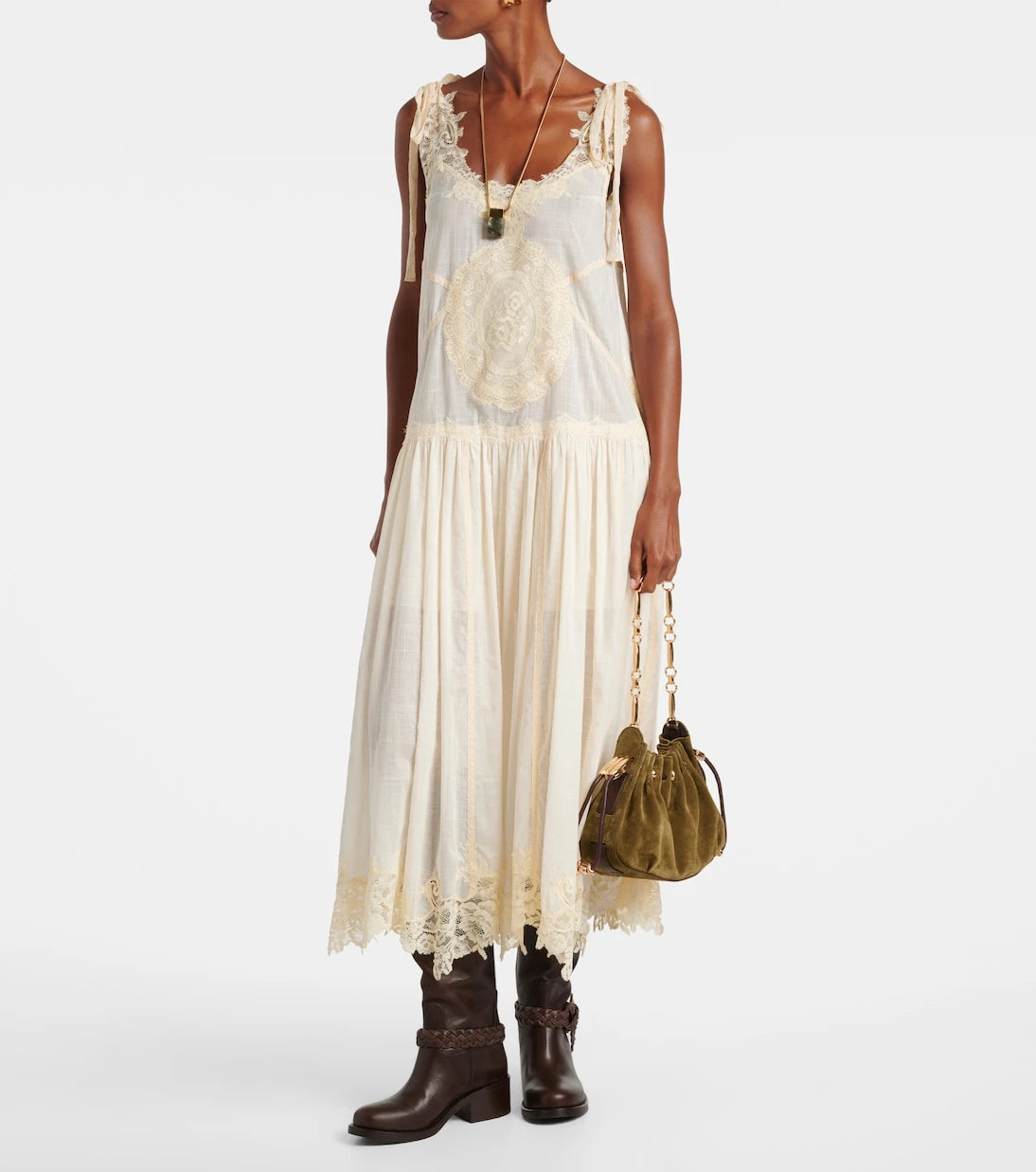 Zimmermann - Halcyon suede shoulder bag