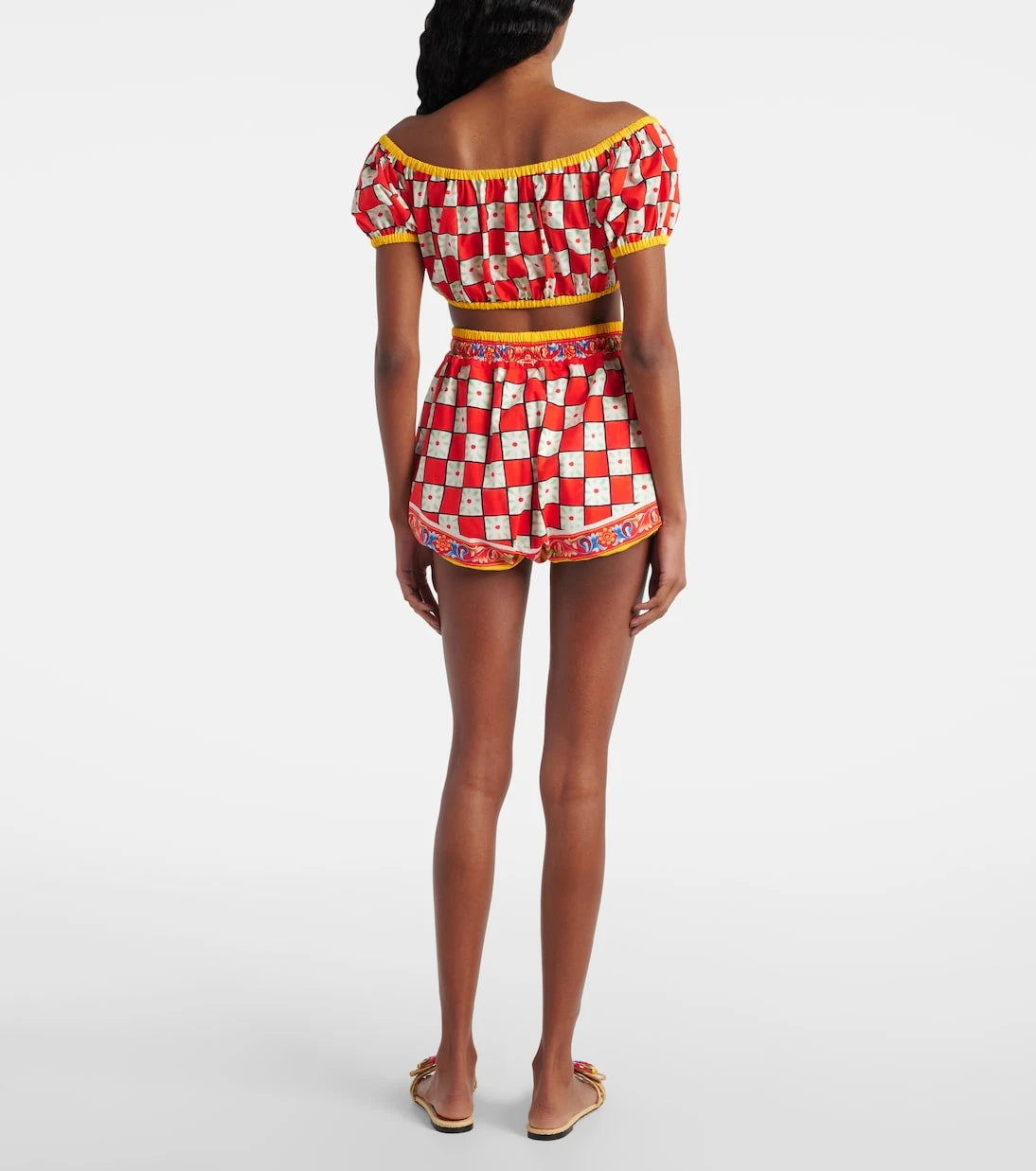 Dolce&Gabbana - Patterned cotton crop top