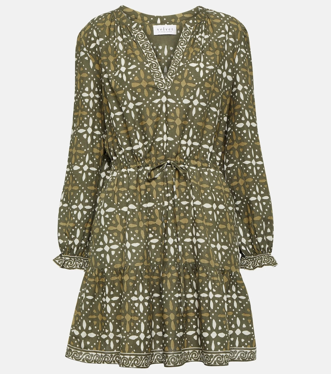 Velvet - Katarina printed cotton mini dress