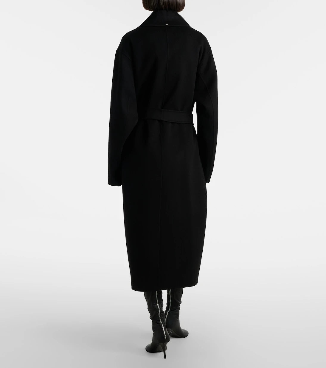 Sportmax - Belted virgin wool wrap coat