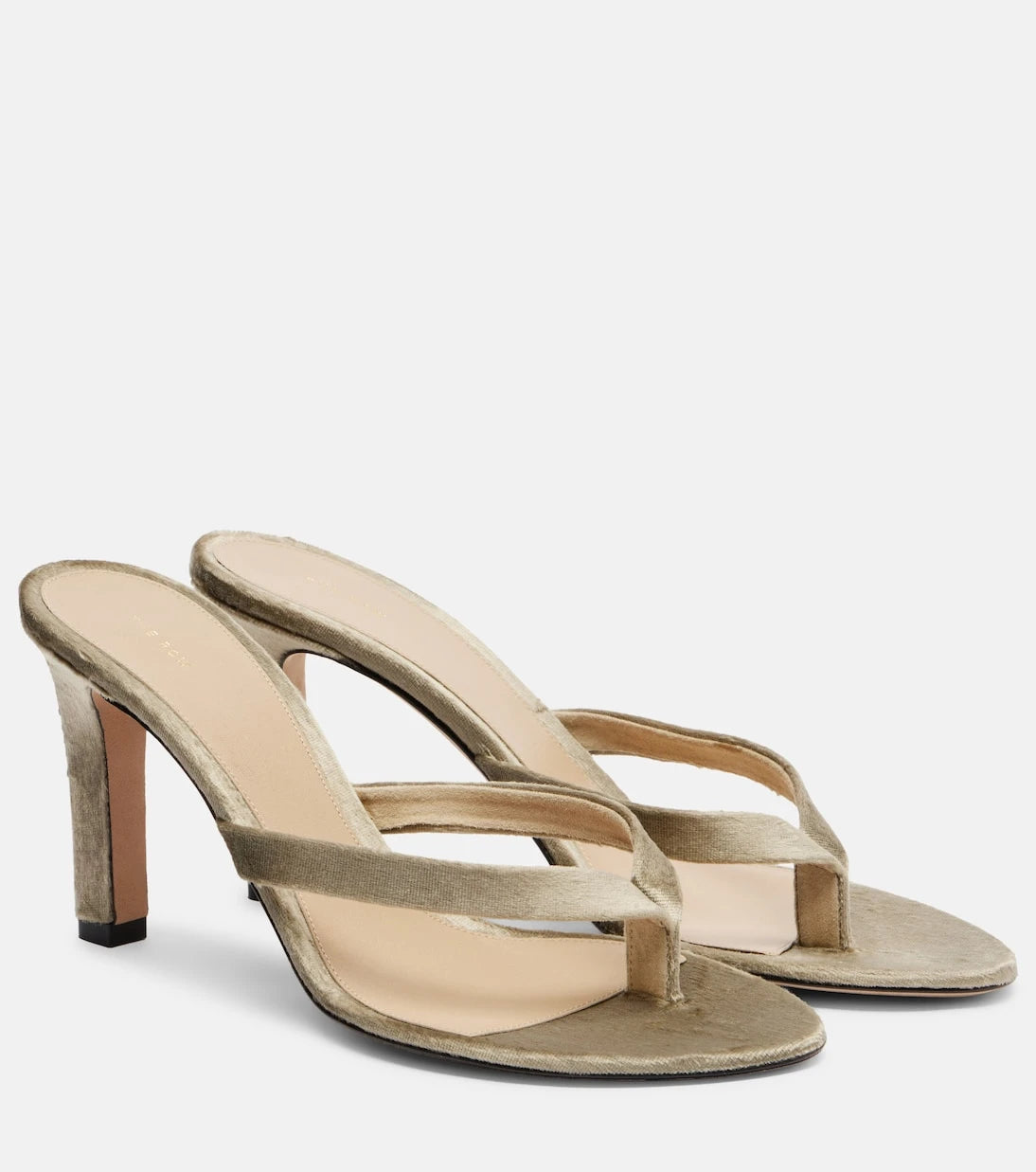 The Row - Sacha velvet thong sandals