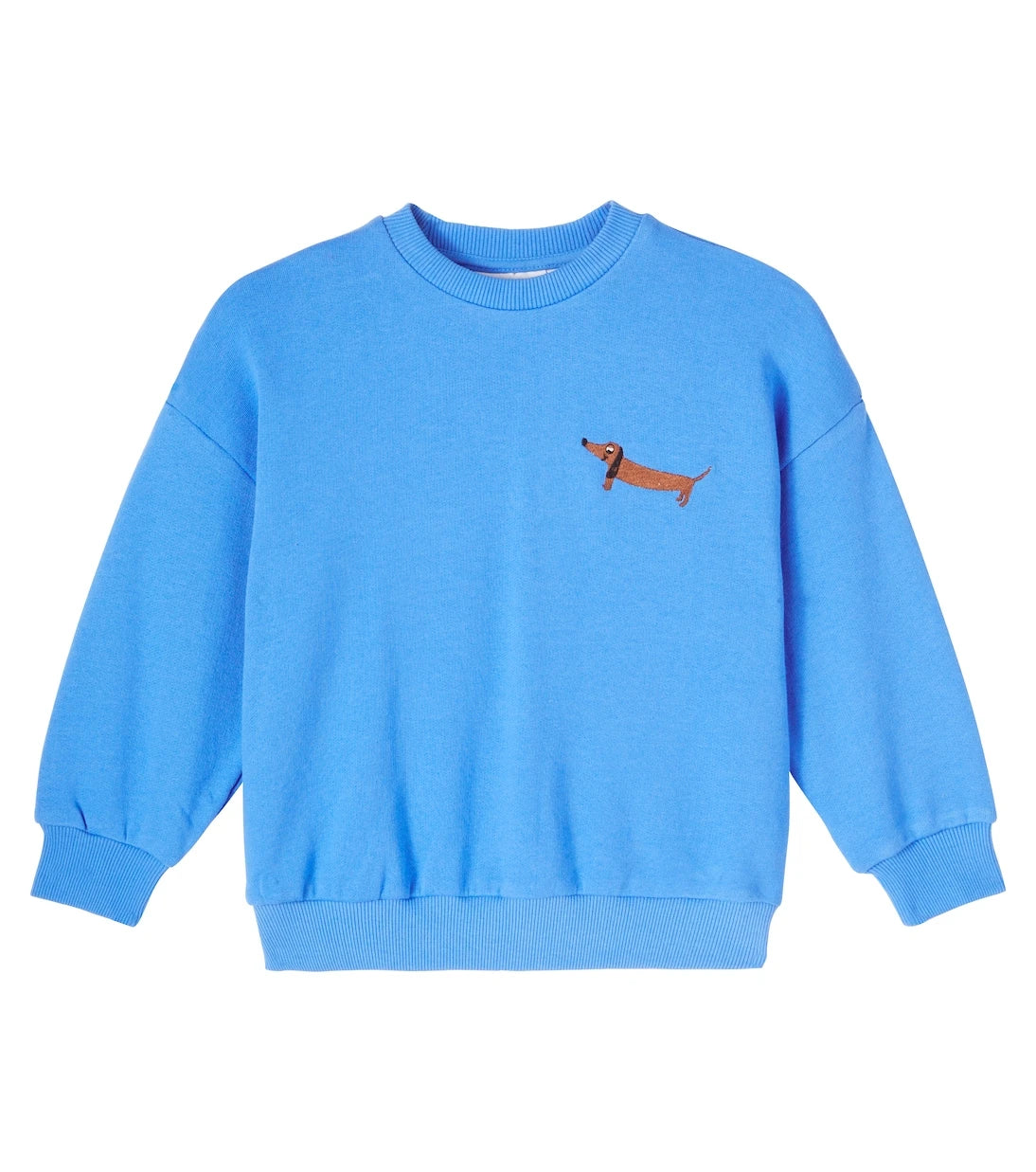 Mini Rodini - Dog embroidered cotton jersey sweatshirt