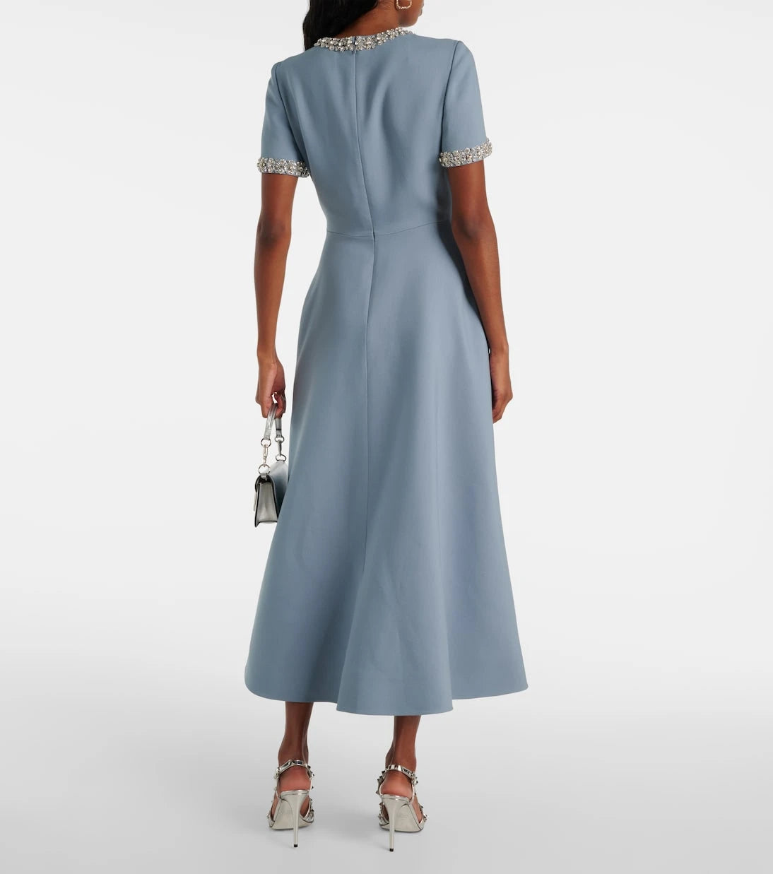 Valentino - Crepe Couture embellished midi dress