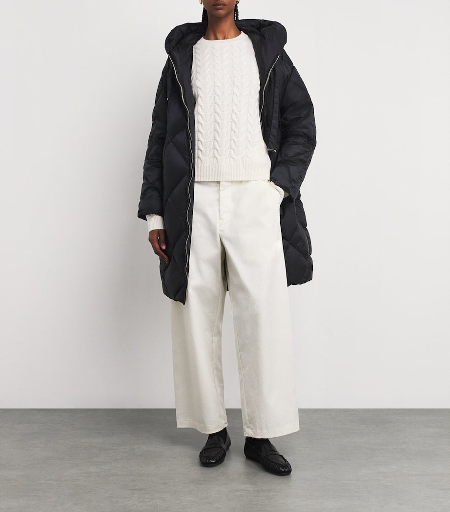 Max Mara Black Down Water-Resistant The Cube Coat