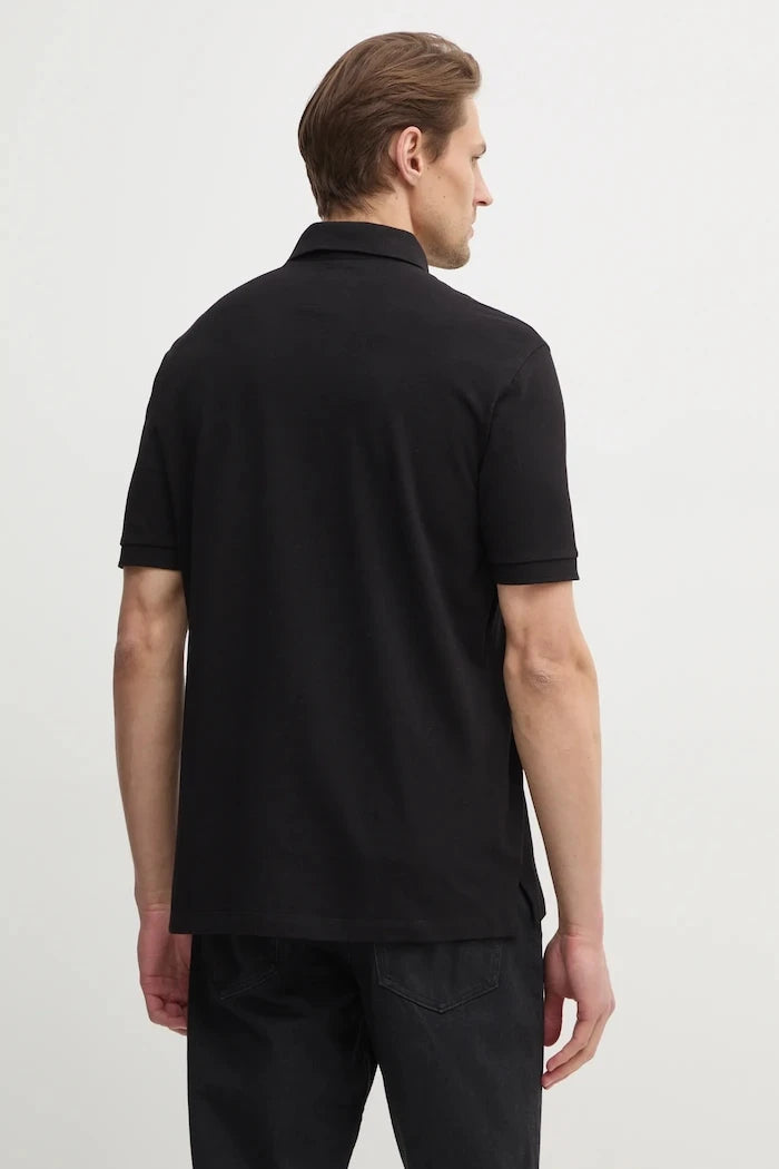 Памучна тениска с яка Armani Exchange