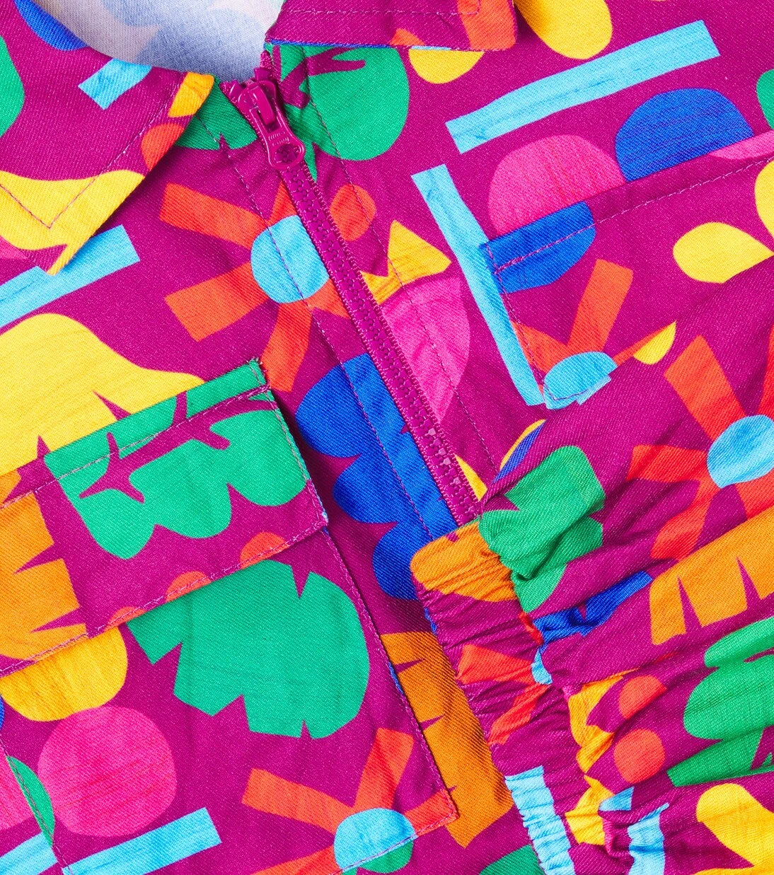 Fábula - Mais Flores printed cotton jacket