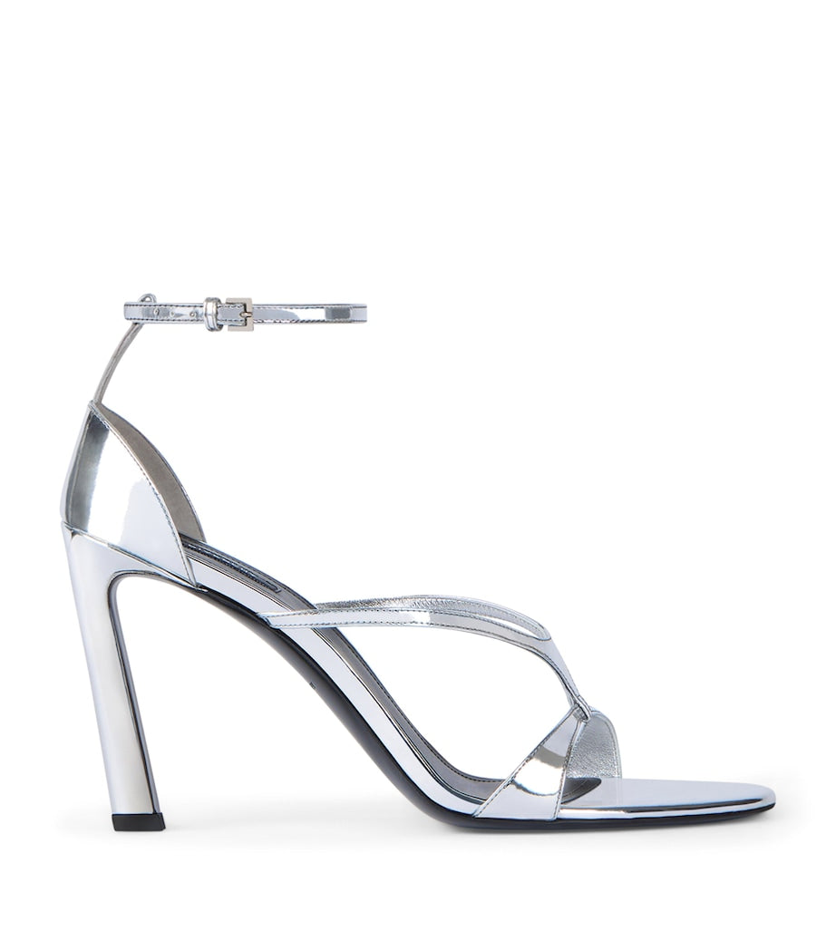 Givenchy Leather Metallic Heeled Sandals 95