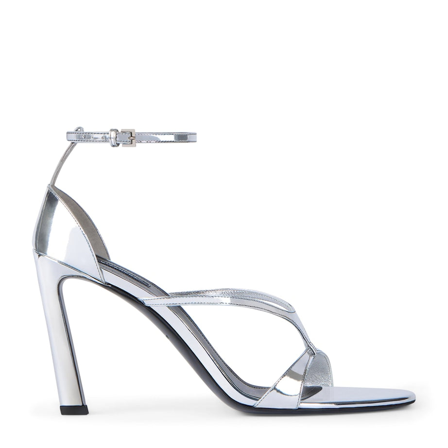 Givenchy Leather Metallic Heeled Sandals 95