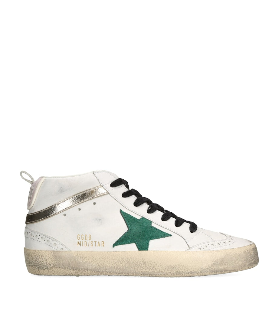 Golden Goose White Mid Star Bio High-Top Sneakers