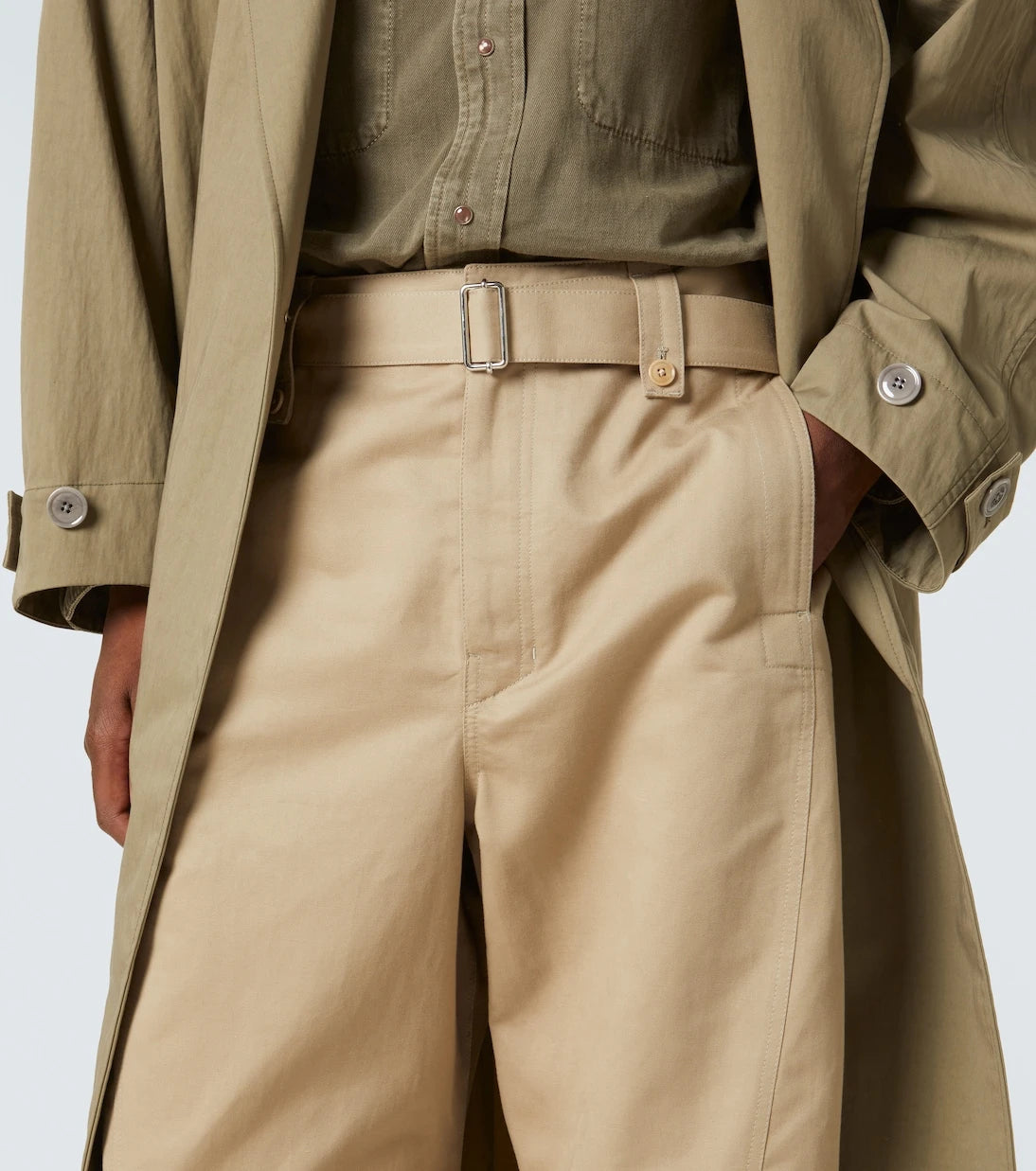 Lemaire - Twisted cotton and linen twill pants