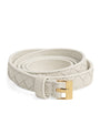 Bottega Veneta White Lambskin Thin Watch Belt