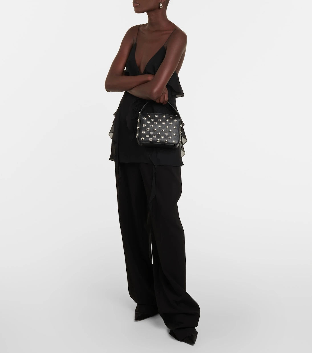 Khaite - Elena studded leather shoulder bag