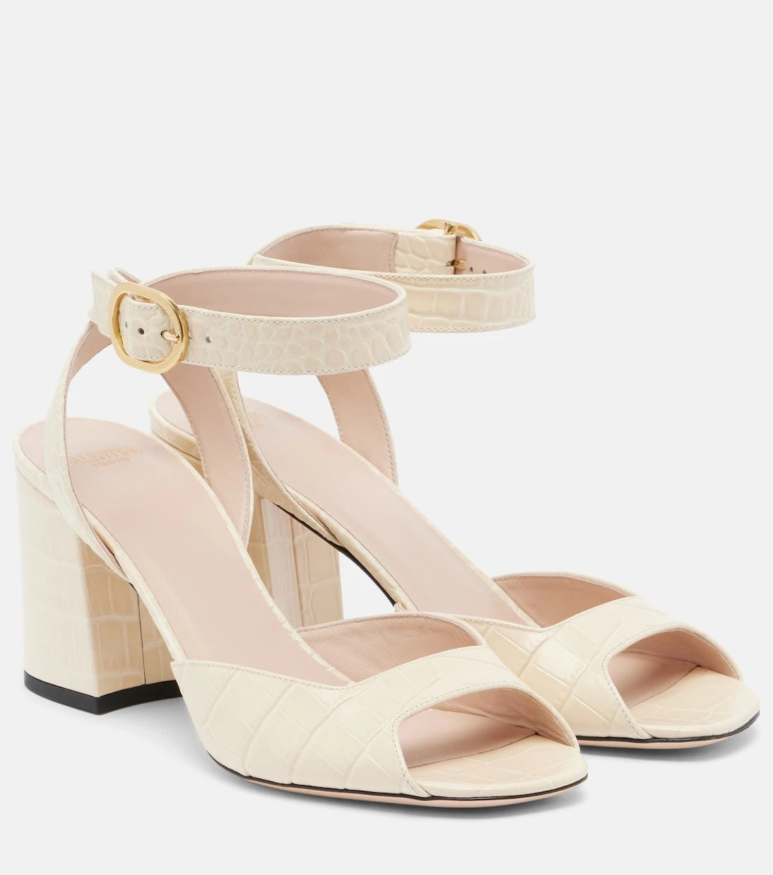 Valentino Garavani - Fawcette croc-effect leather sandals