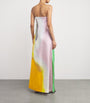 Multi Silk Bandeau Aura Maxi Dress