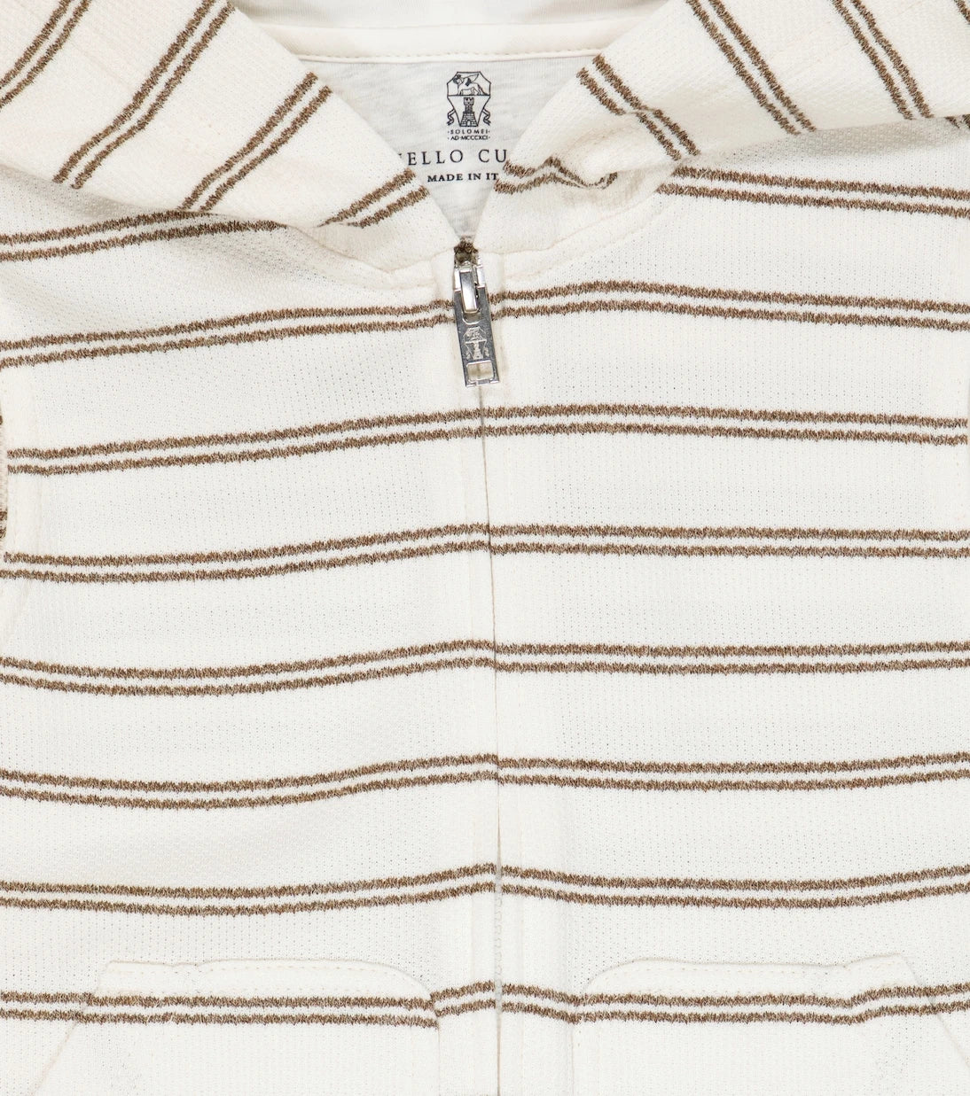 Brunello Cucinelli Kids - Hooded striped cotton vest