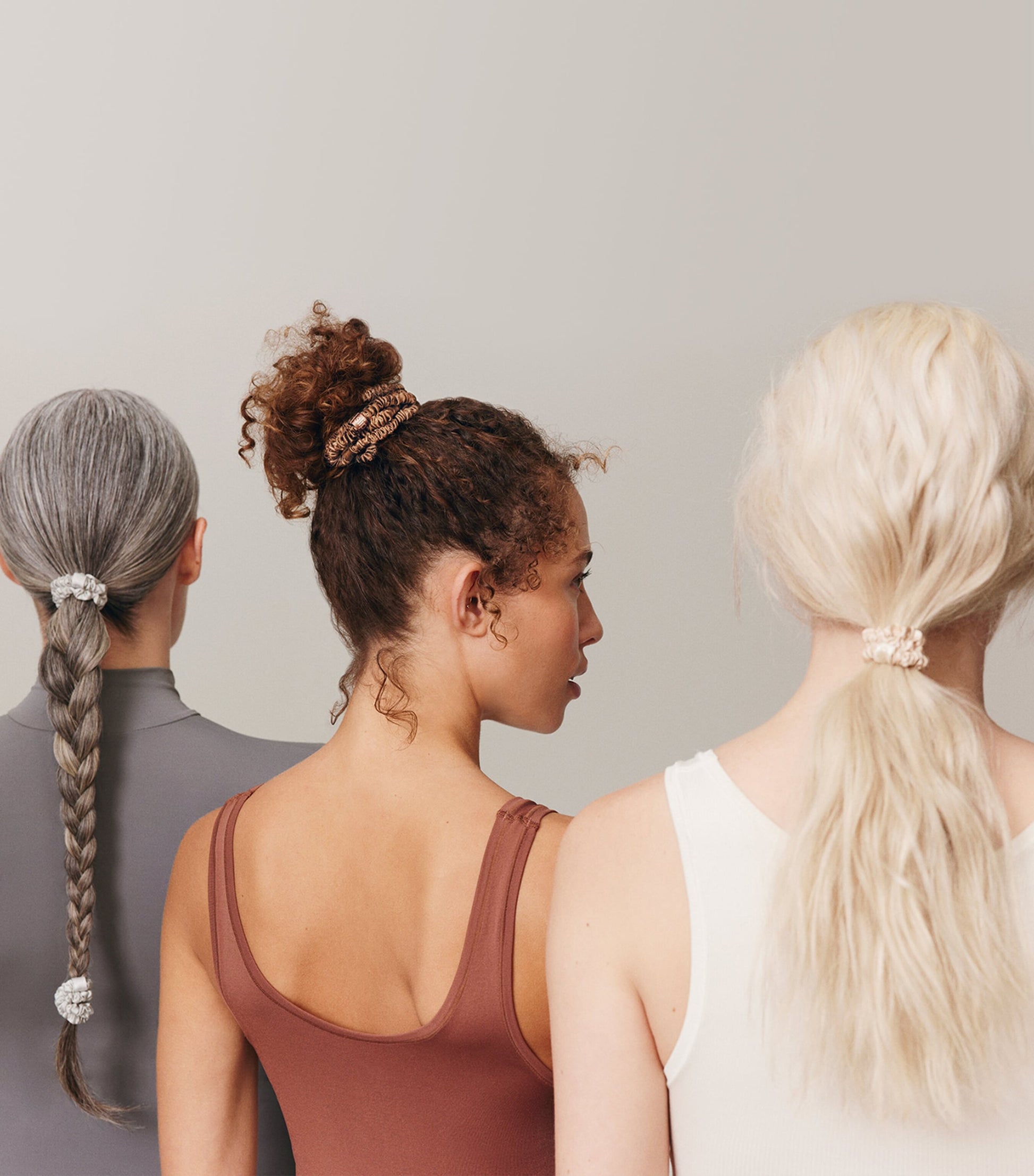 Pure Silk Skinny Scrunchies (Set of 4)