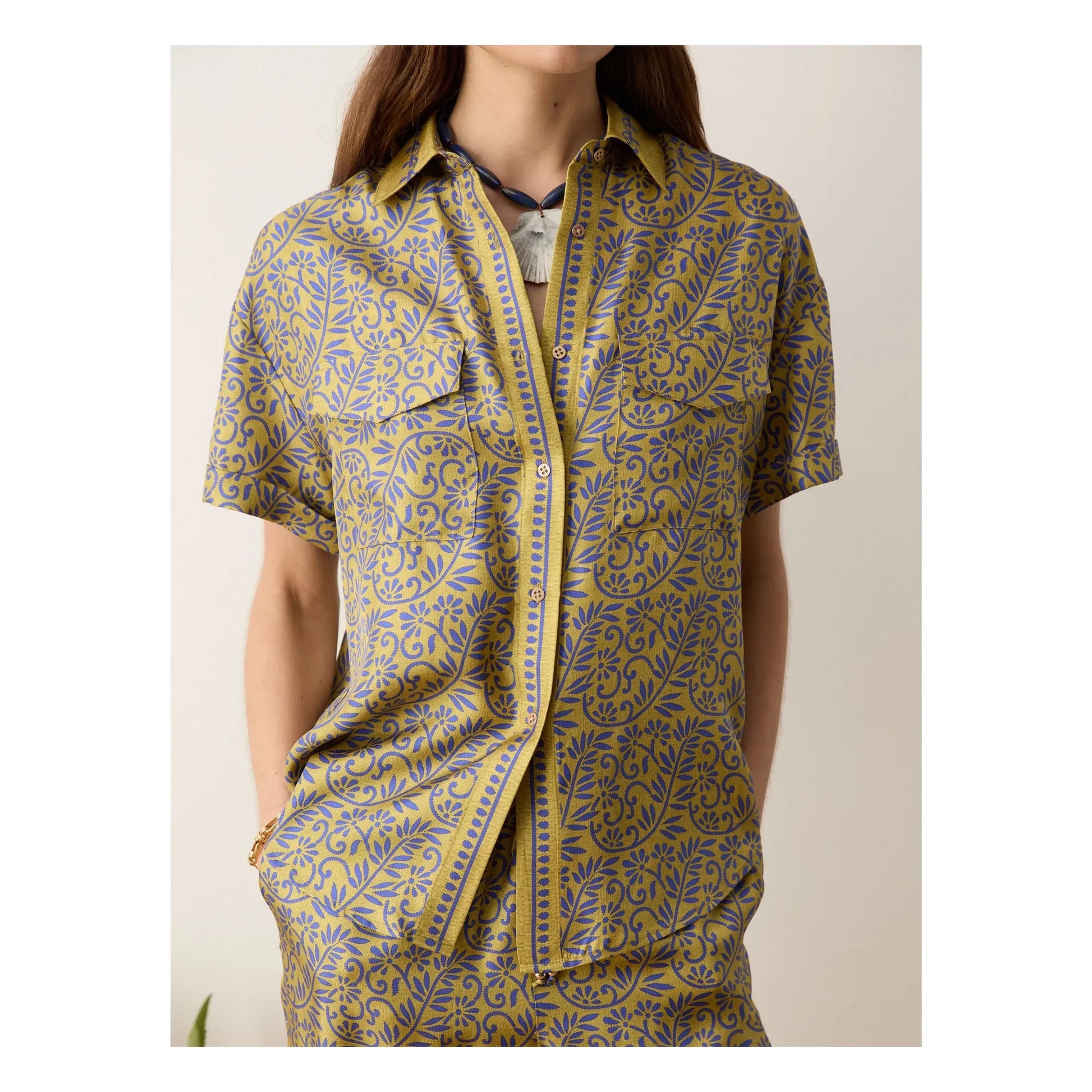 Boteh - Verve Silk Shirt | Blue